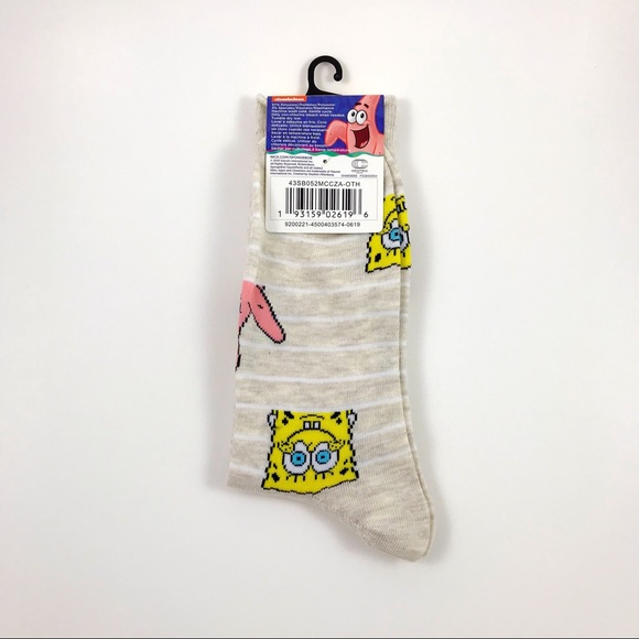 Nickelodeon Spongebob Squarepants Socks Size 6-12 - Picture 3 of 5
